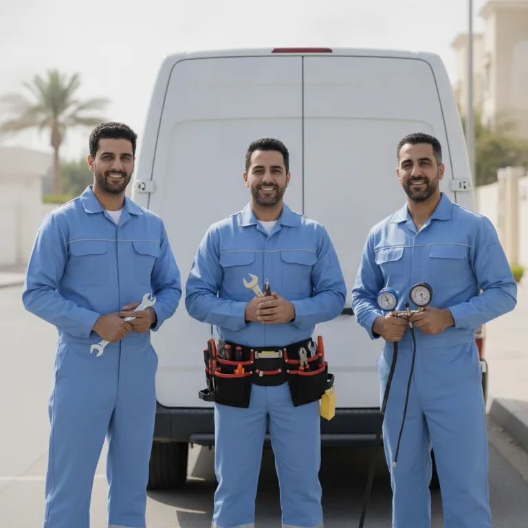 إصلاح مضخة حرارية فريق في جبل علي